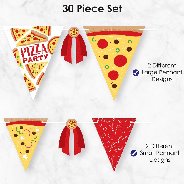 Big Dot Of Happiness Pizza Party Time Diy Baby Shower Or Birthday Party Pennant Garland Decoration Triangle Banner 30 Pieces