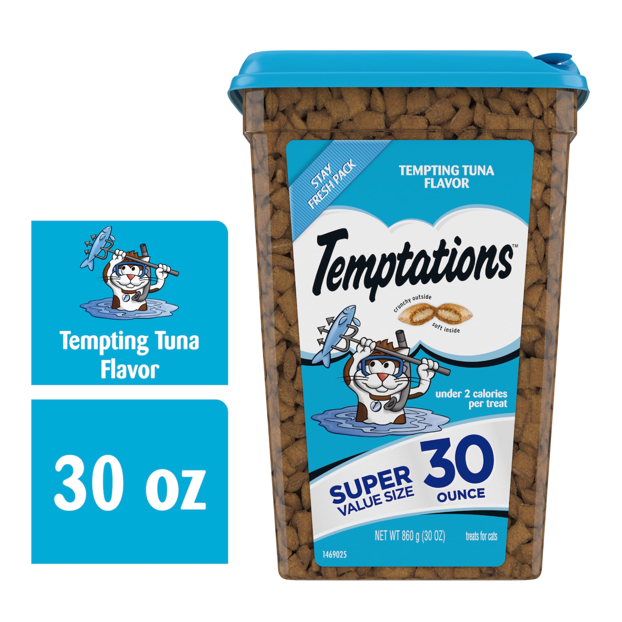 Temptations Classics Tempting Tuna Flavor Crunchy and Soft Cat Treats， 30 oz.