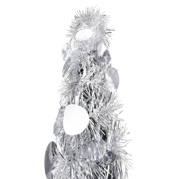 vidaXL Popup Artificial Christmas Tree Silver 4 ft PET