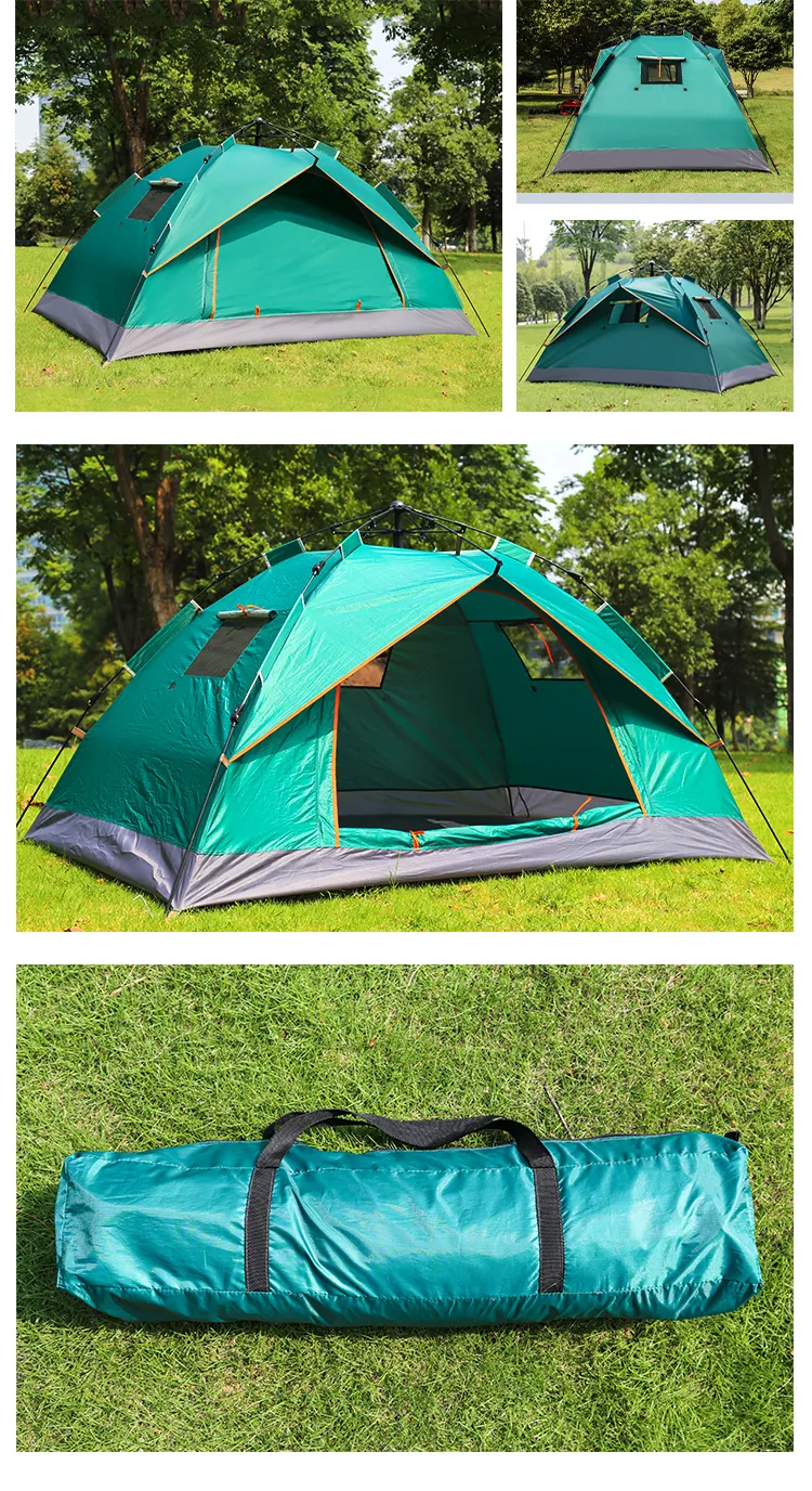 Two Bedroom FamilyTents Camping Outdoor Four Persons Waterproof Outdoor Family Luxury Big Camping Tent