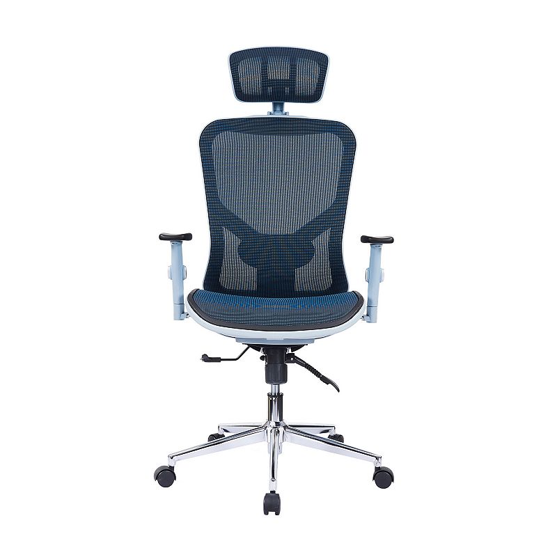 Techni Mobili High-Back Executive Blue Mesh Office Chair