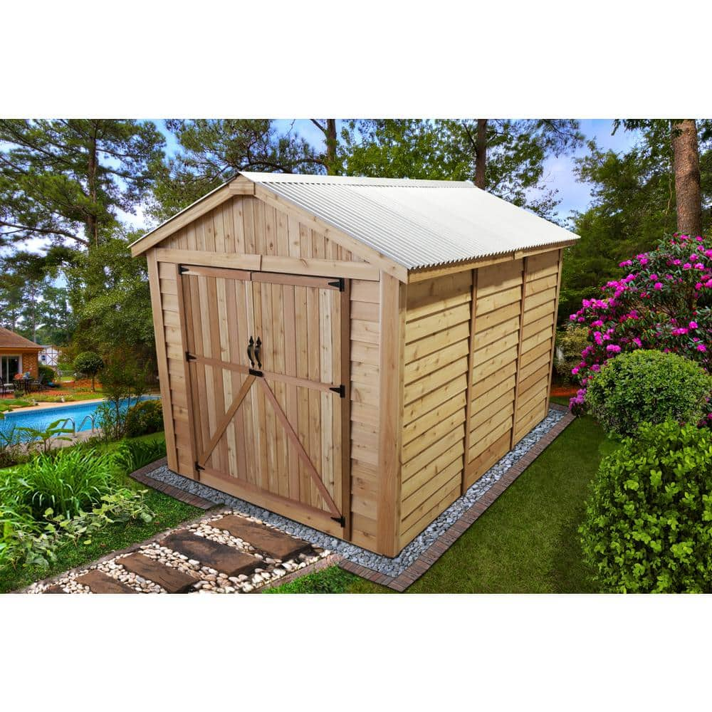 Outdoor Living Today Spacemaster 8 ft. x 12 ft. Western Red Cedar Storage Shed SM812