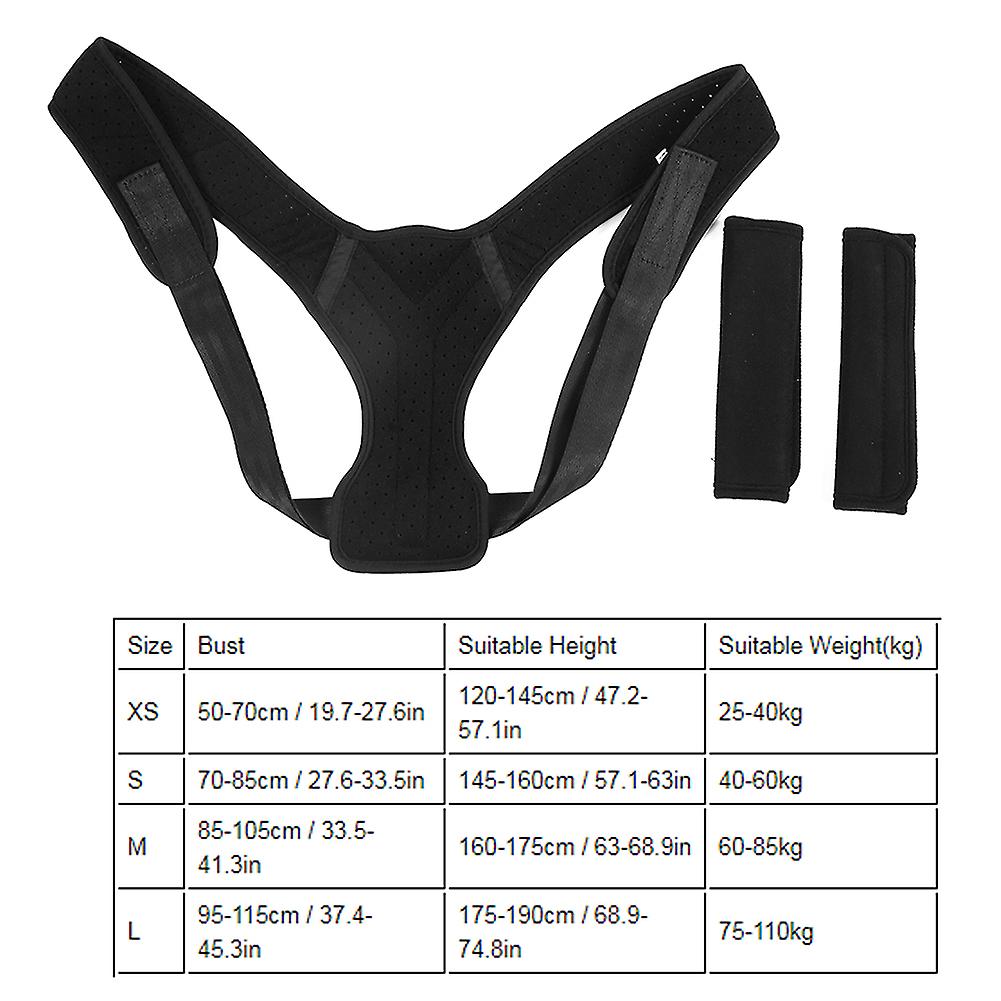 Adult Children Hunchback Correction Belt Back Spine Support Posture Corrector Bracem(bust 85-105cm)