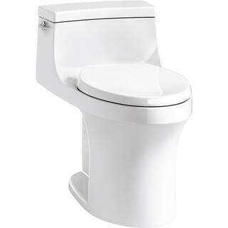 KOHLER San Souci 1-Piece 1.28 GPF Single Flush Elongated Toilet in White K-5172-0