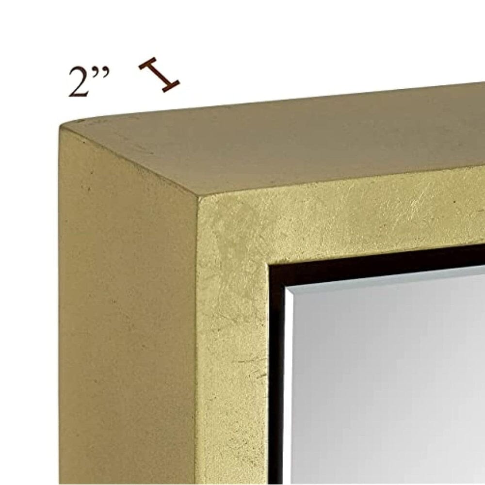 Clean Large Modern Frame Gold Leaf Wall Mirror  24