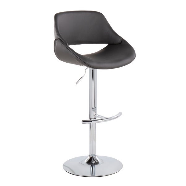 Silver Orchid Svellingen Adjustable Bar Stool with Rounded T Footrest - Set of 2