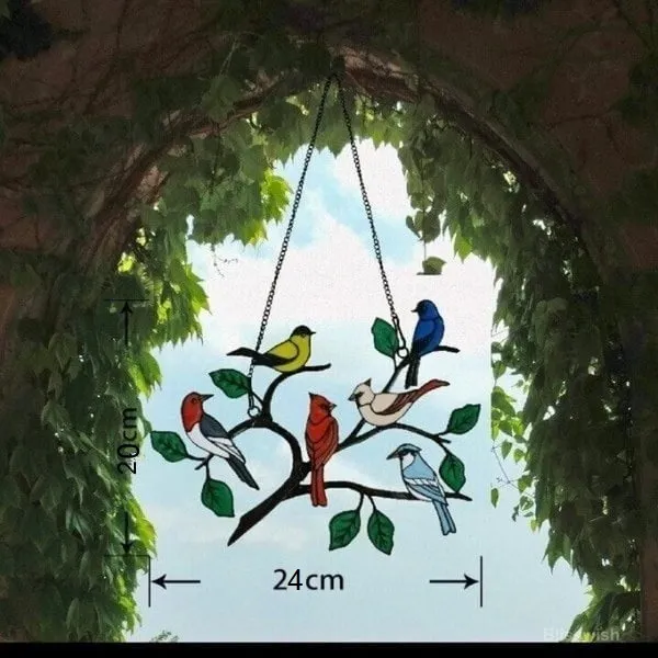 him🔥 BIG SALE - 49% OFF🔥The Best Gift-Birds Stained  Window  Panel Hangings🎁