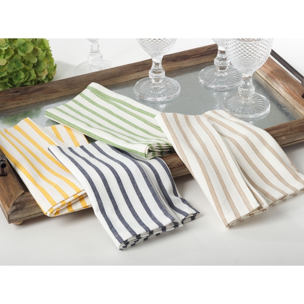 Cheerful Striped Cotton Napkins (Set of 4)