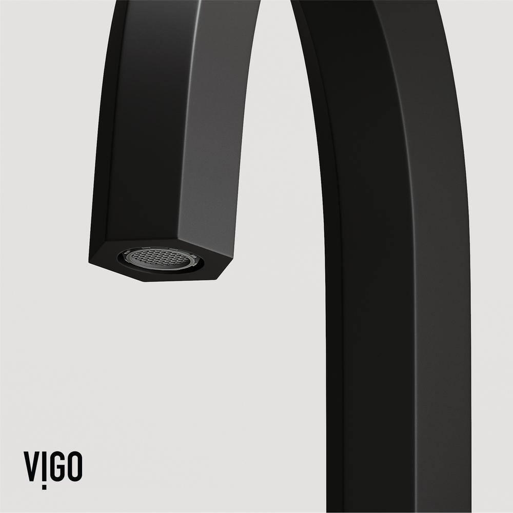 VIGO Hart Two Handle ThreeHole Widespread Bathroom Faucet in Matte Black