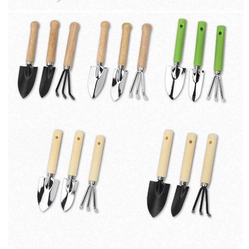 High Quality Colorful Children's Toys Hand Tool Gift Packing  Wood Handle Kid Garden Tool Set