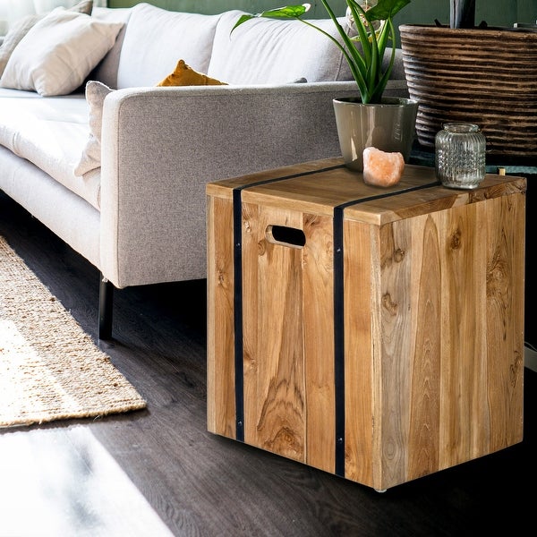 Recycled Teak Wood Lubang Side Table