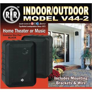 BIC America 100-Watt 3-Way 4 in. RtR Series IndoorOutdoor Speakers in Black RTRV44-2