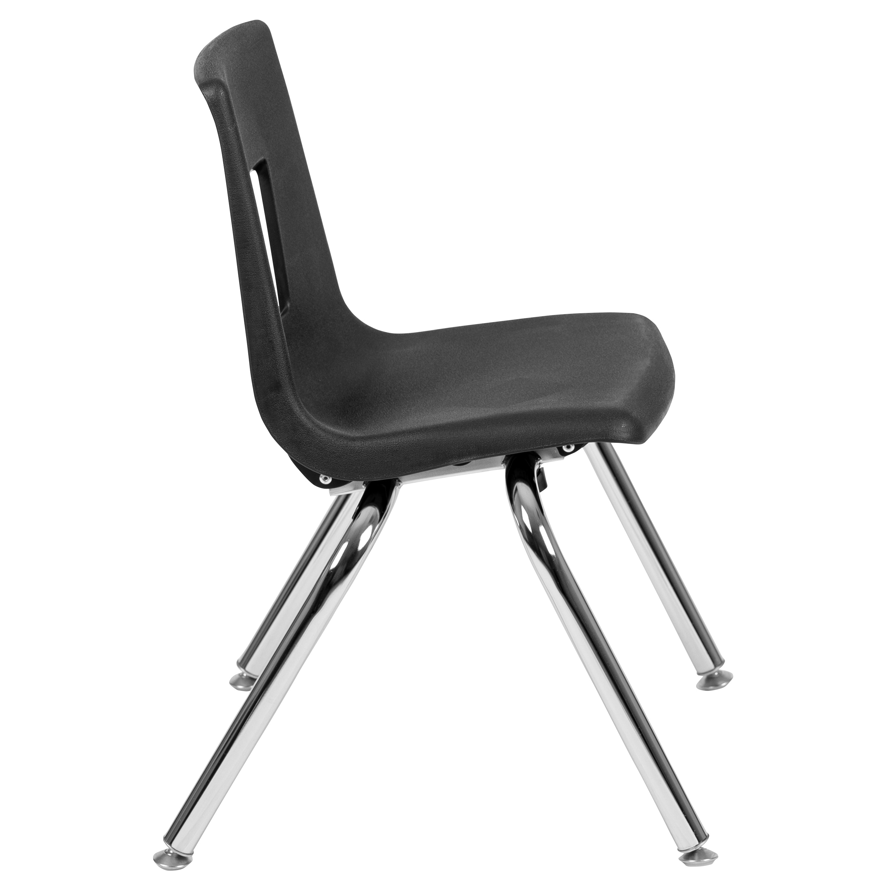 BizChair Black Student Stack School Chair - 14-inch