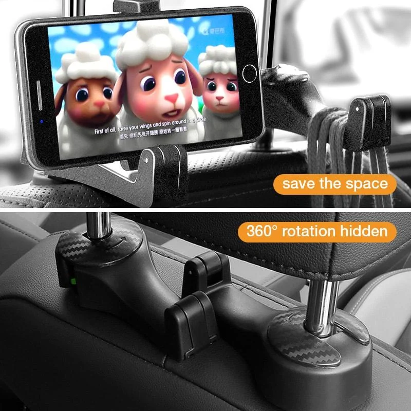 (🎉NEW YEAR SALE-48% OFF) 2 in 1 Car Headrest Hidden Hook(BUY 2 GET 2 FREE NOW!)