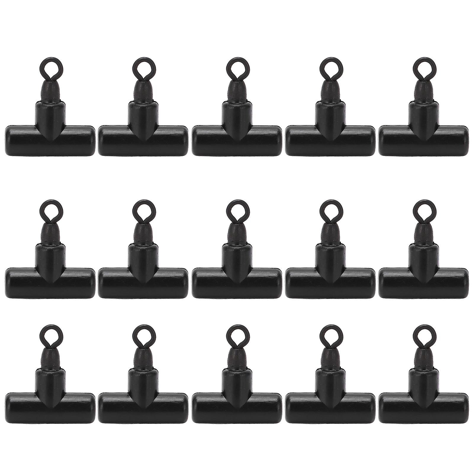 15pcs T Shape Fishing Sleeve Swivel 3 Way Connector Cross Line Rolling Swivel Fishing Accessories