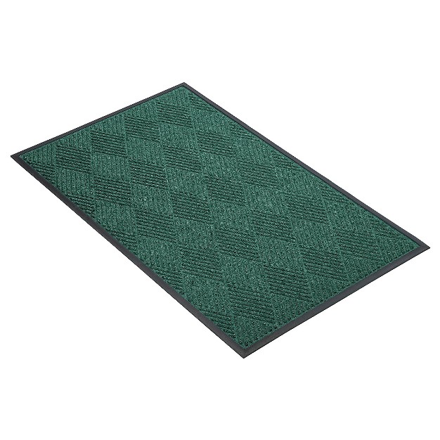 Dark Green Solid Doormat 2 x27 x3 x27 Hometrax