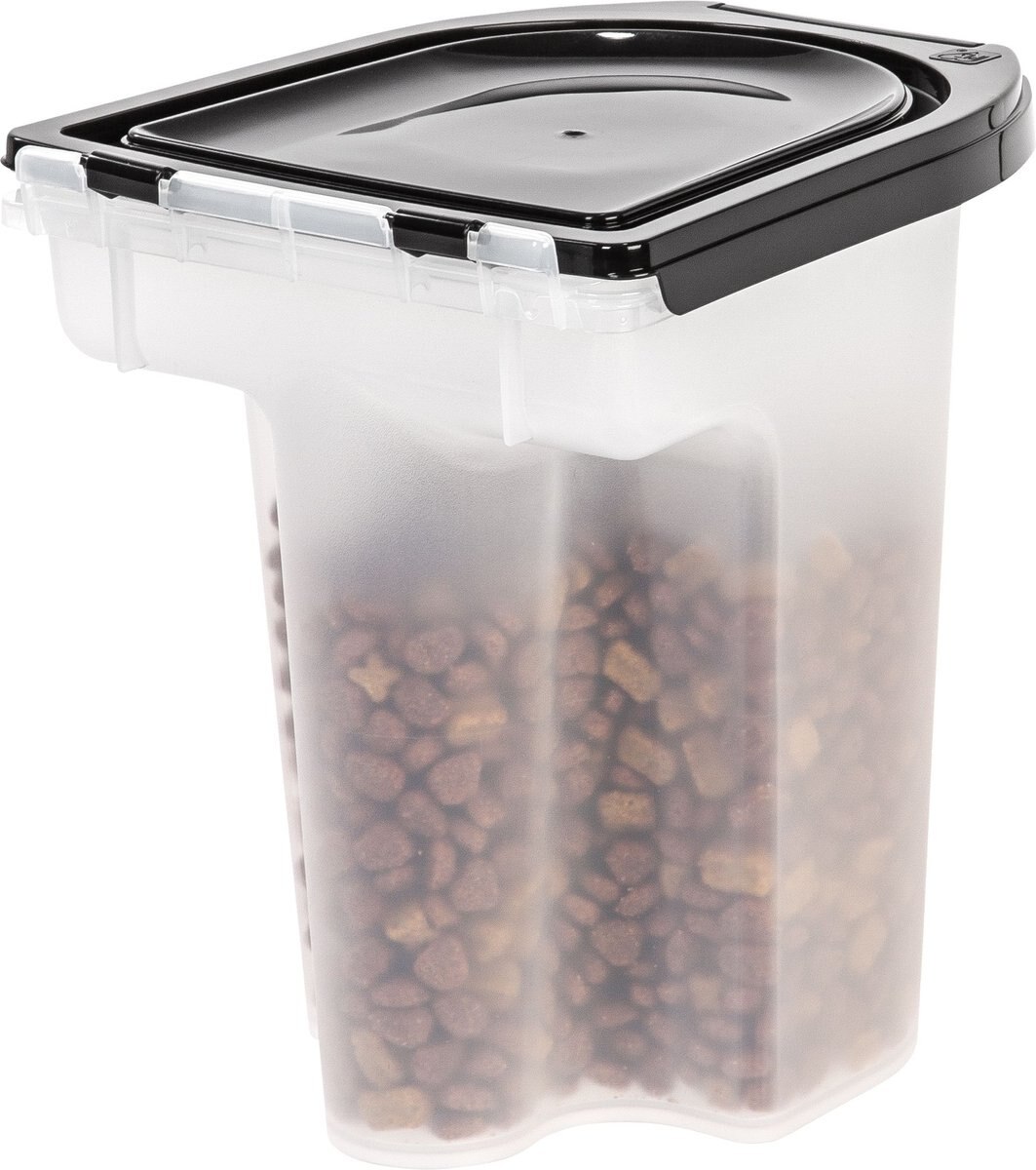 IRIS USA WeatherPro Dog， Cat， Bird and Small-Pet Food Storage Bin Airtight Container