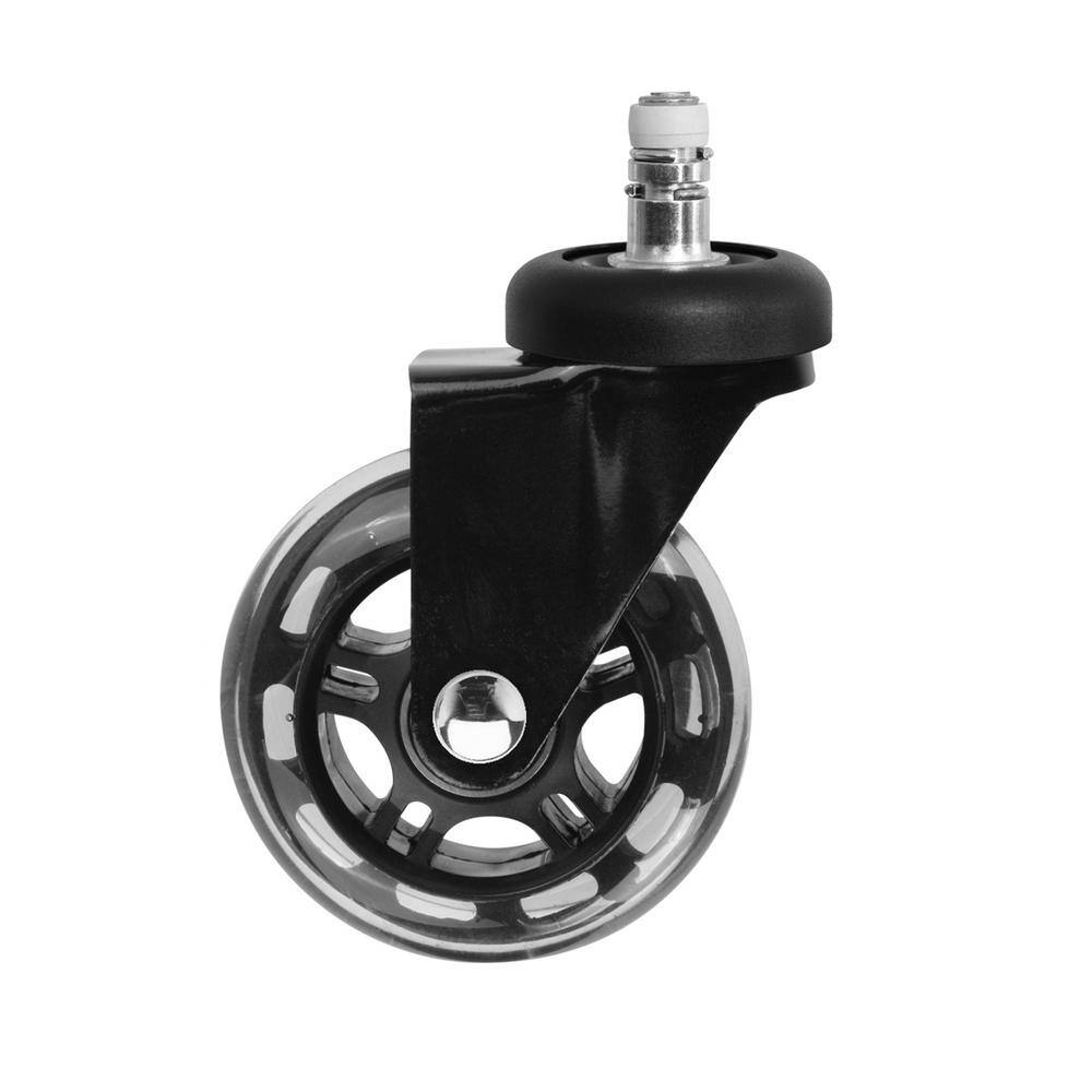 SlipStick 3 in. Black Rollerblade Office Chair Caster Wheels (5-Pack) CB690