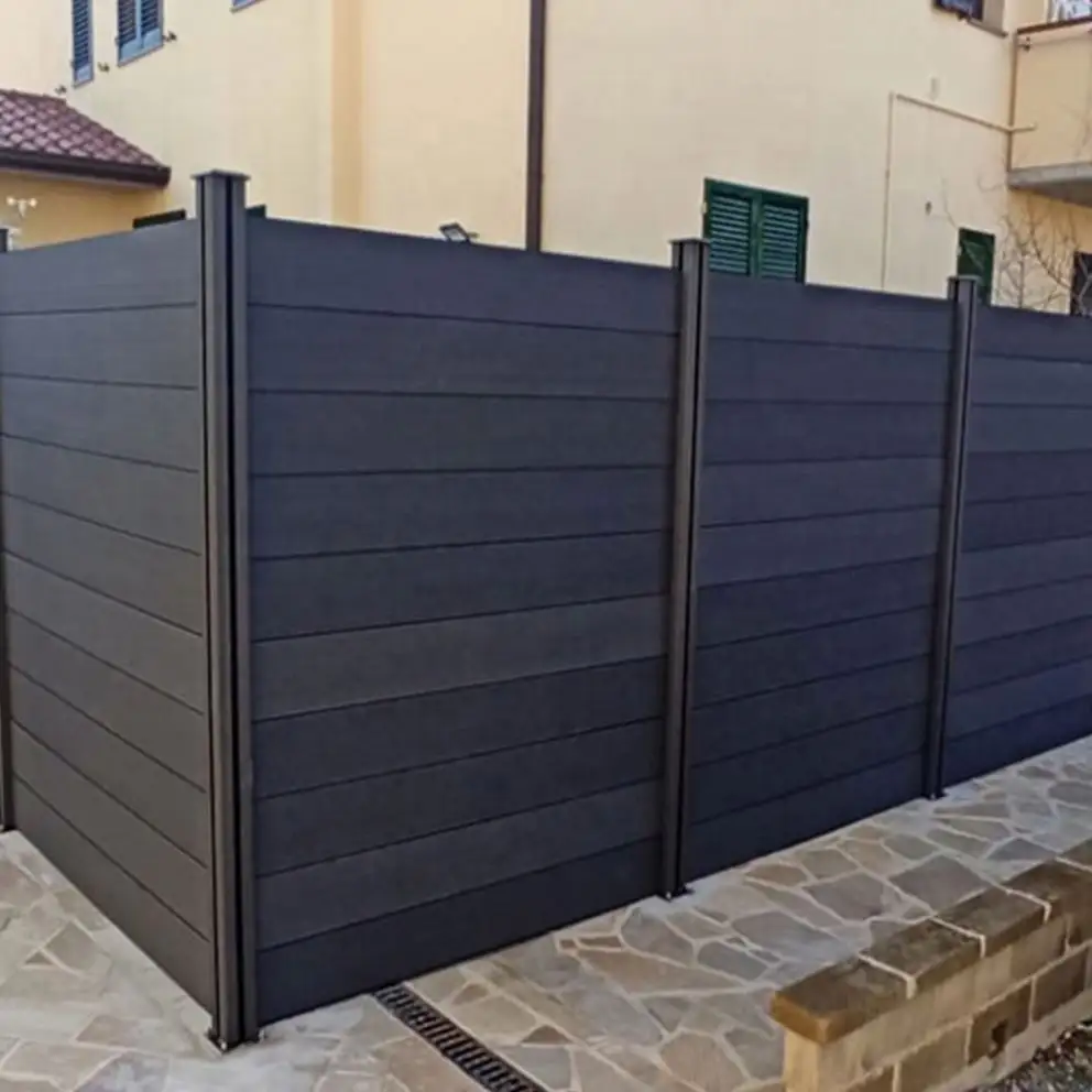 Privacy oem odm outdoor modern 2.4m composite fence custom size