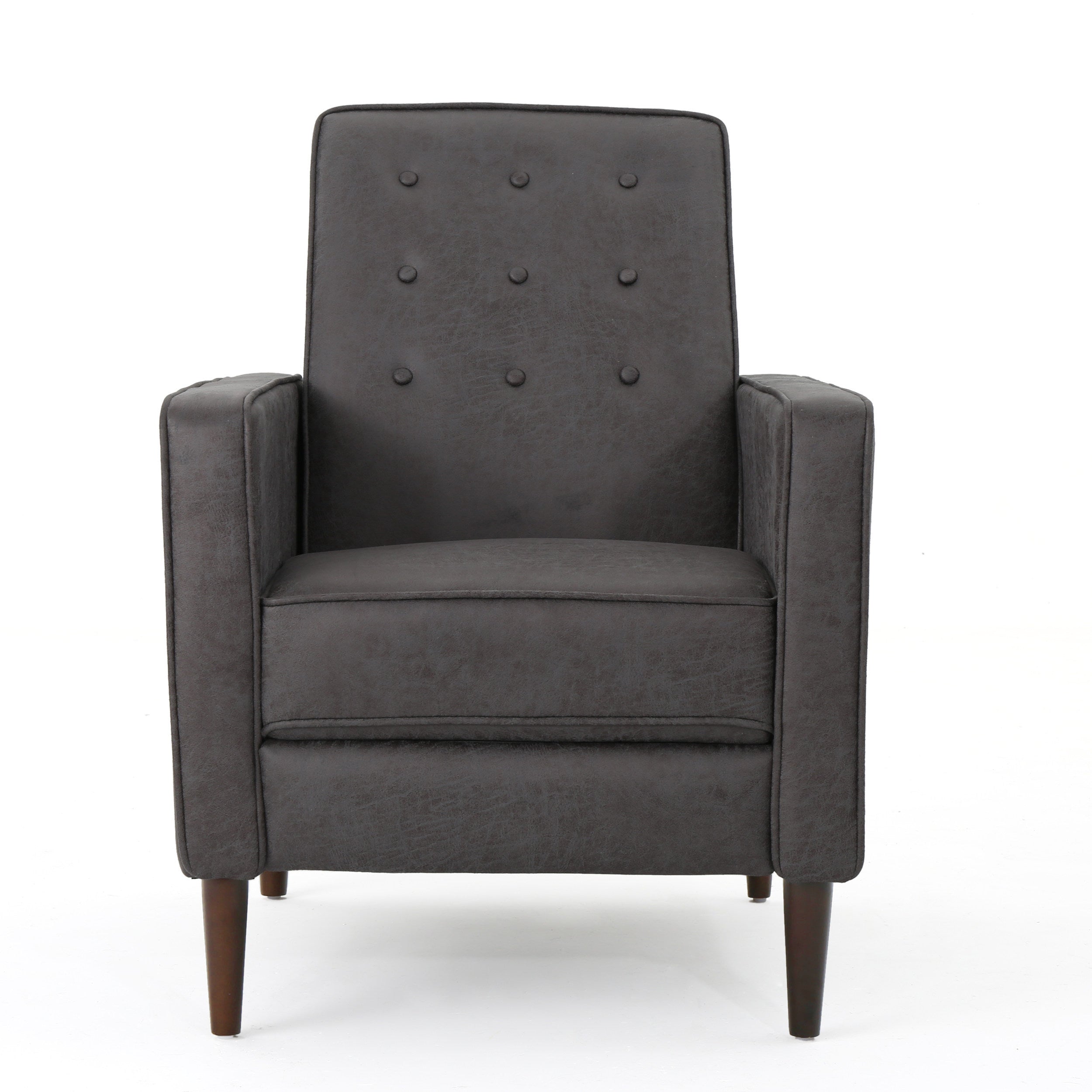 Mason Mid-Century Modern Tufted Back Microfiber Recliner