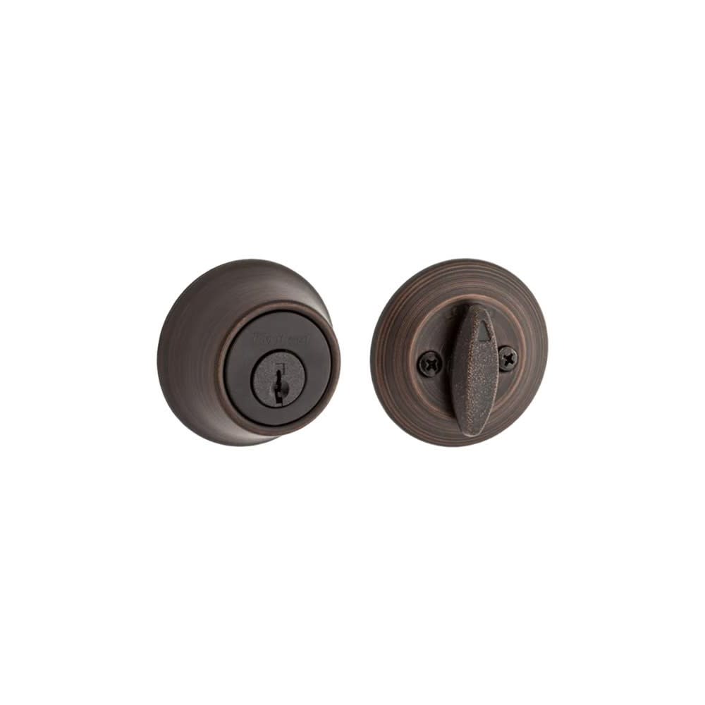 Venetian Bronze Single Cylinder Deadbolt with Pin and Tumbler