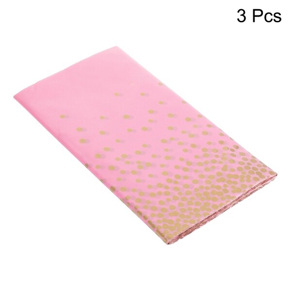 3Pcs Light Pink Disposable Plastic Tablecloth 54