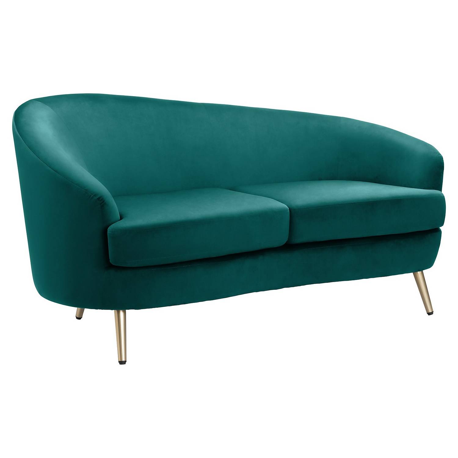 Lucie Asymmetric 2 Seater Sofa Teal