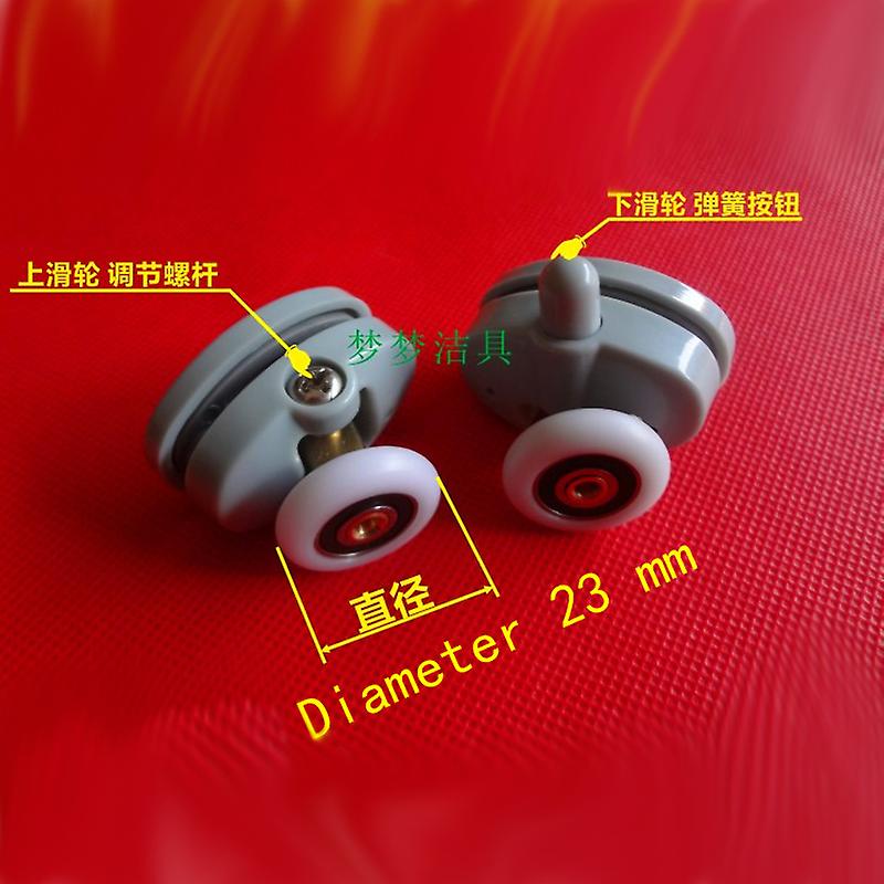 Born Pretty 8pcs/lot Shower Rooms Cabins Pulley Shower Room Roller /runners/wheels/pulleys Diameter23mm/25mm Hole Distance 26mm