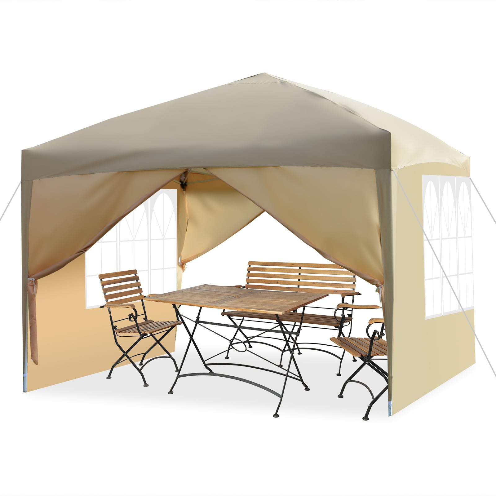 SalonMore Ez Pop Up Canopy Tent Outdoor Folding Patio Gazebo Shade 10'x10' Yellow