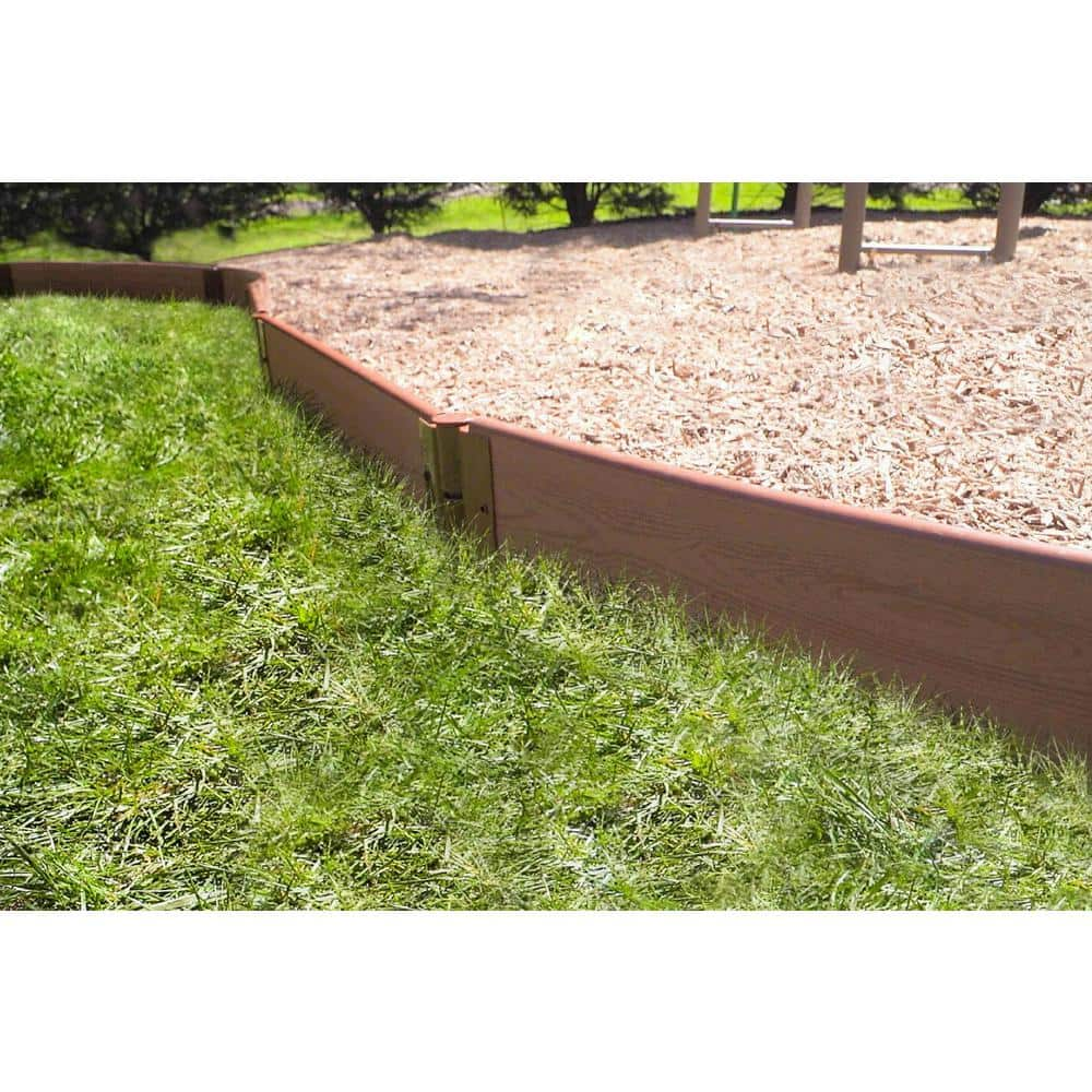 Frame It All 1 in. Profile Classic Sienna 16 ft. Straight Playground Border 300001051