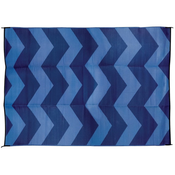 Camco 42878 6'X 9' Leisure Mat Chevron Blue