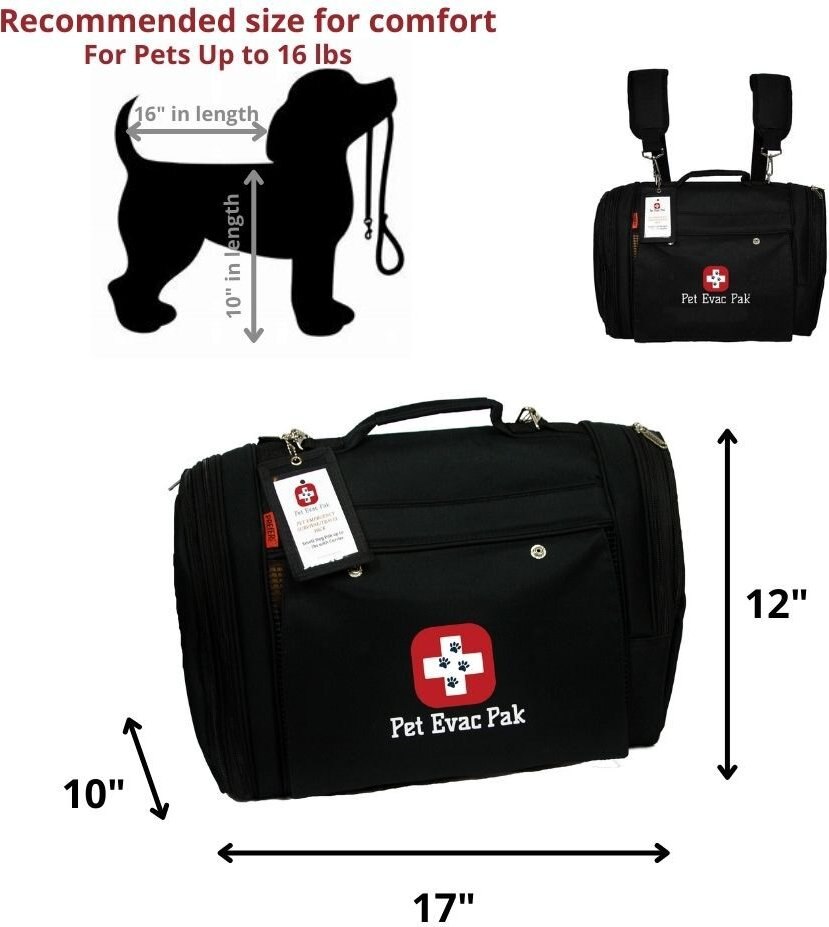 Pet Evac Pak Ultimate Cat Pak Pet Emergency Kit and Carrier