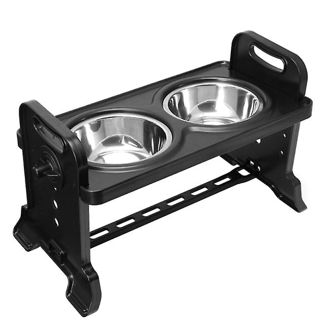 Elevated stainless steel dog bowl