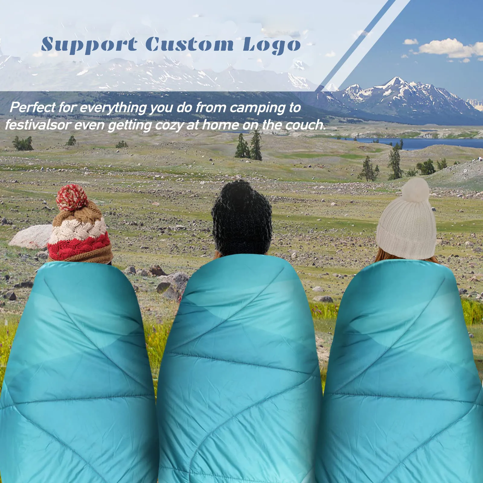 Waterproof and Warm Lightweight Packable Pufffy Blanket Outdoor Down Puffy Blanket Hiking Camping Blankets