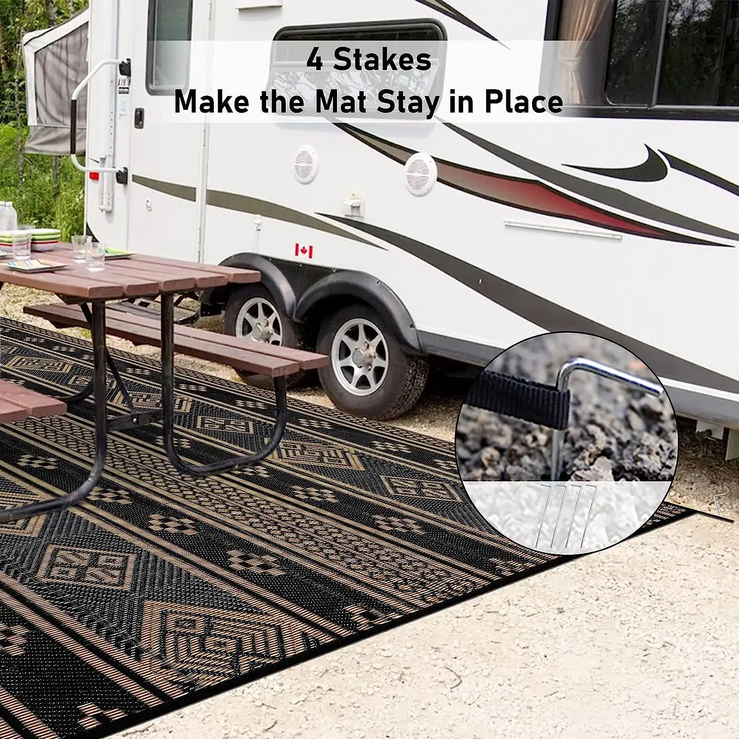 Outdoor Camping Mat Tent Liner Mat Non Slip Grass Protection Outdoor Caravan mat Waterproof PVC