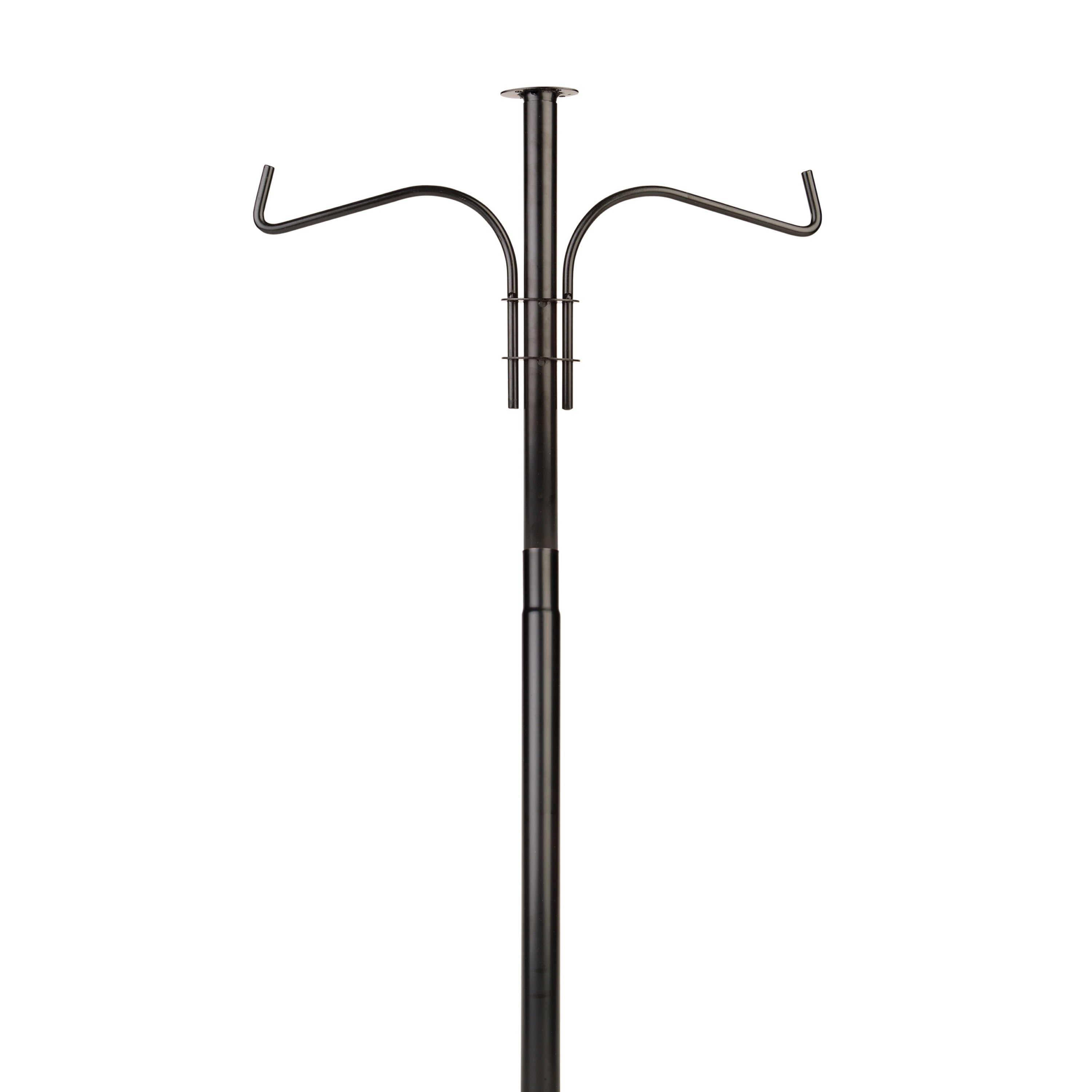 Pennington Premium Wild Bird Feeder Pole Plus， 5 feet Installed Height， Black