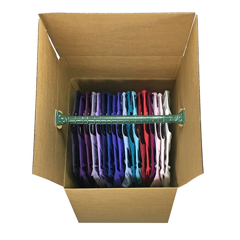 uBoxes Shorty Wardrobe Boxes 20 x 20 x 34 Inch Boxes with Hanging Bars， 3 Pack