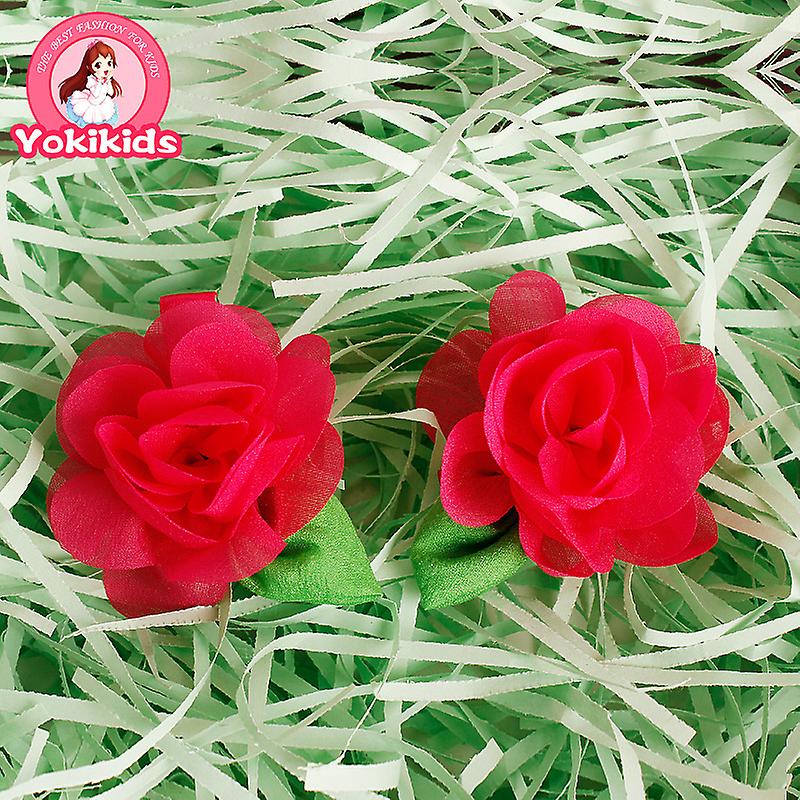 Children Princess Cute Headdress Flower Hairpin Clip Baby Girls Sweet Flowers Tiaras Party Wedding Acessorio De Cabelo T