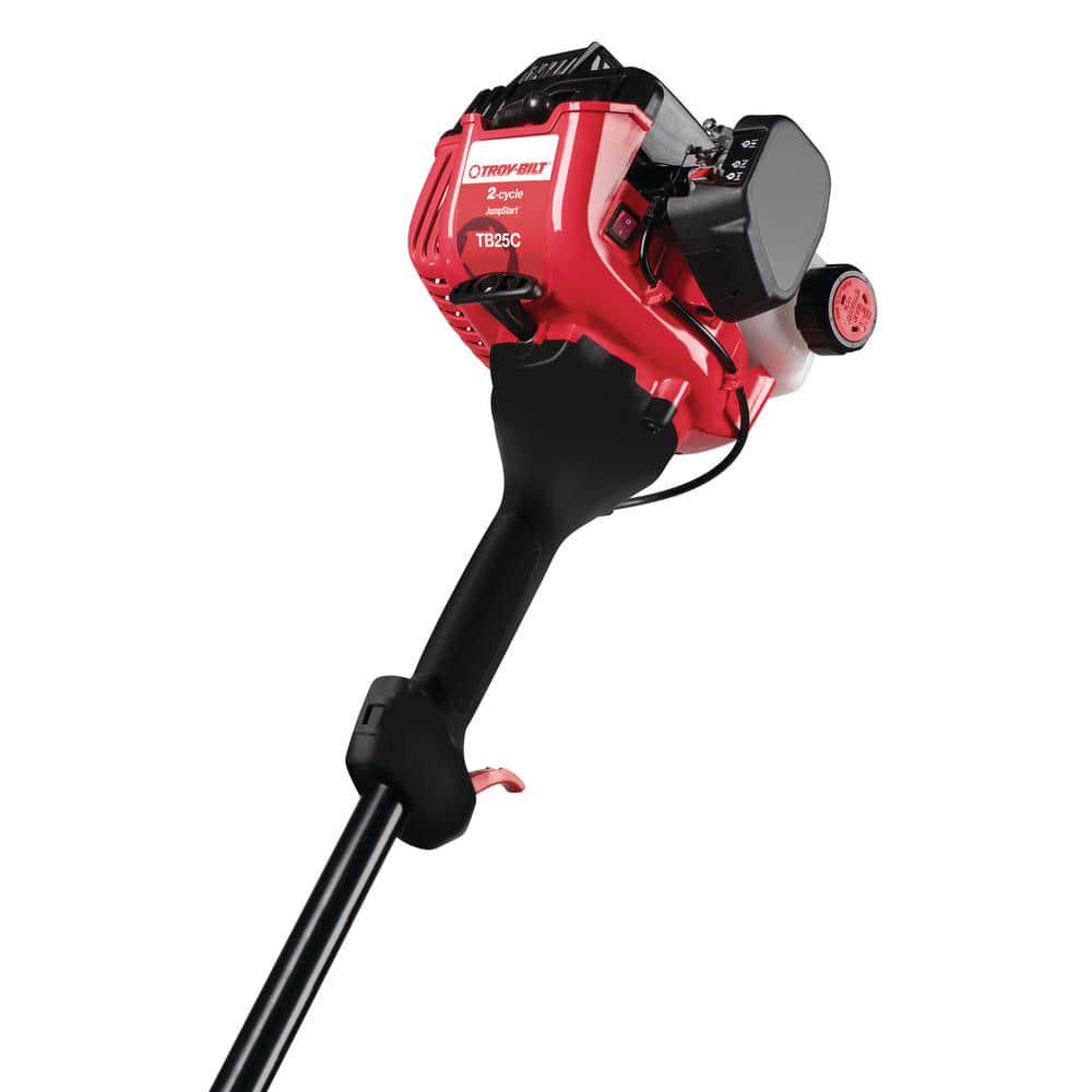 TroyBilt 25 cc 2Stroke Curved Shaft Gas Trimmer with Fixed Line Trimmer Head