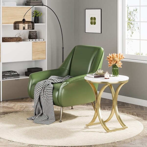 Side Table Small C End Table Modern Round Coffee Table