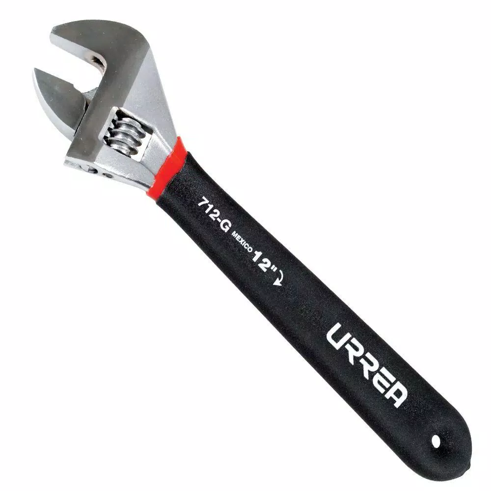 URREA 8 in. Long Cushion Grip Adjustable Wrench and#8211; XDC Depot