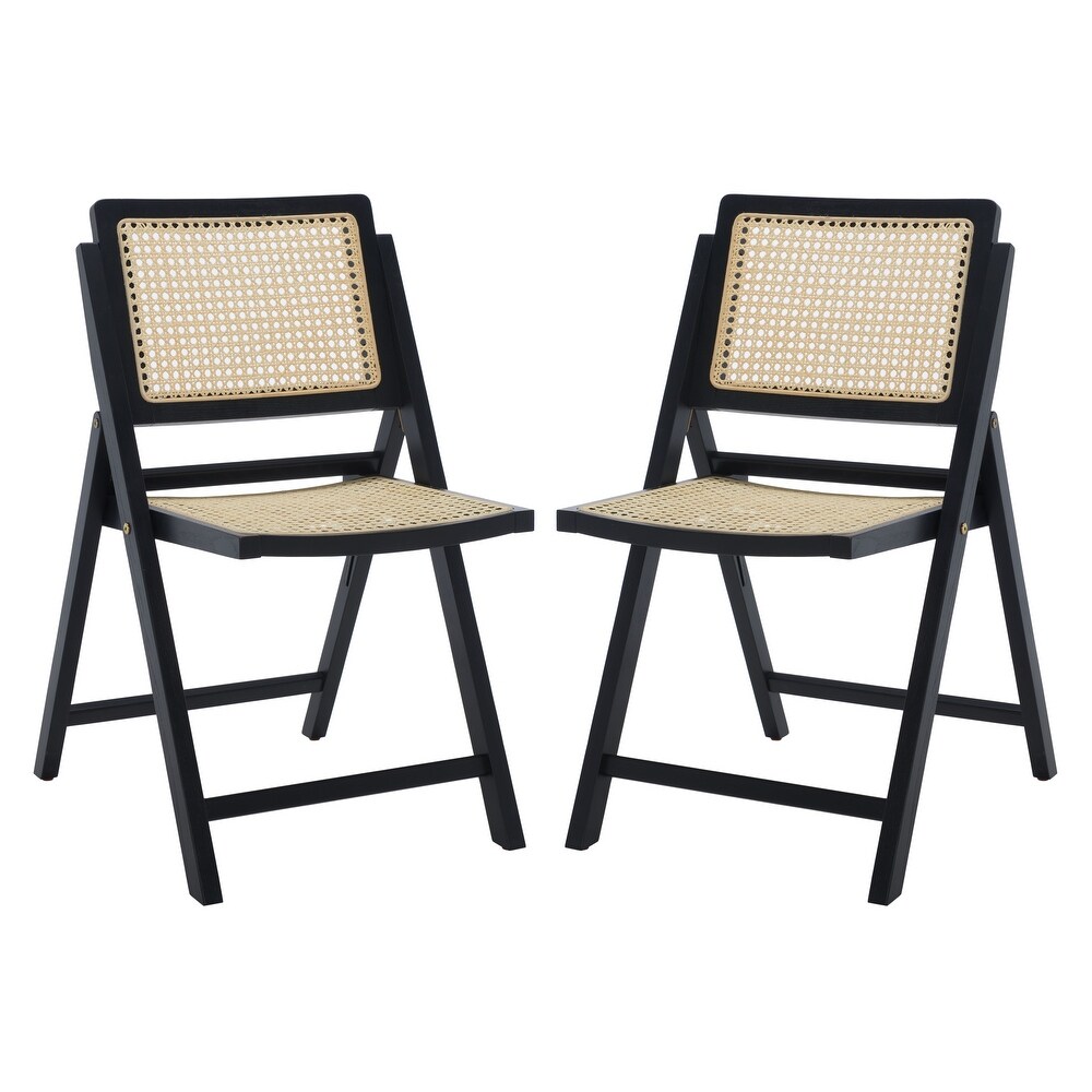 SAFAVIEH Couture Desiree Cane Folding Dining Chair (Set of 2)   18 in. W x 23 in. D x 33 in. H