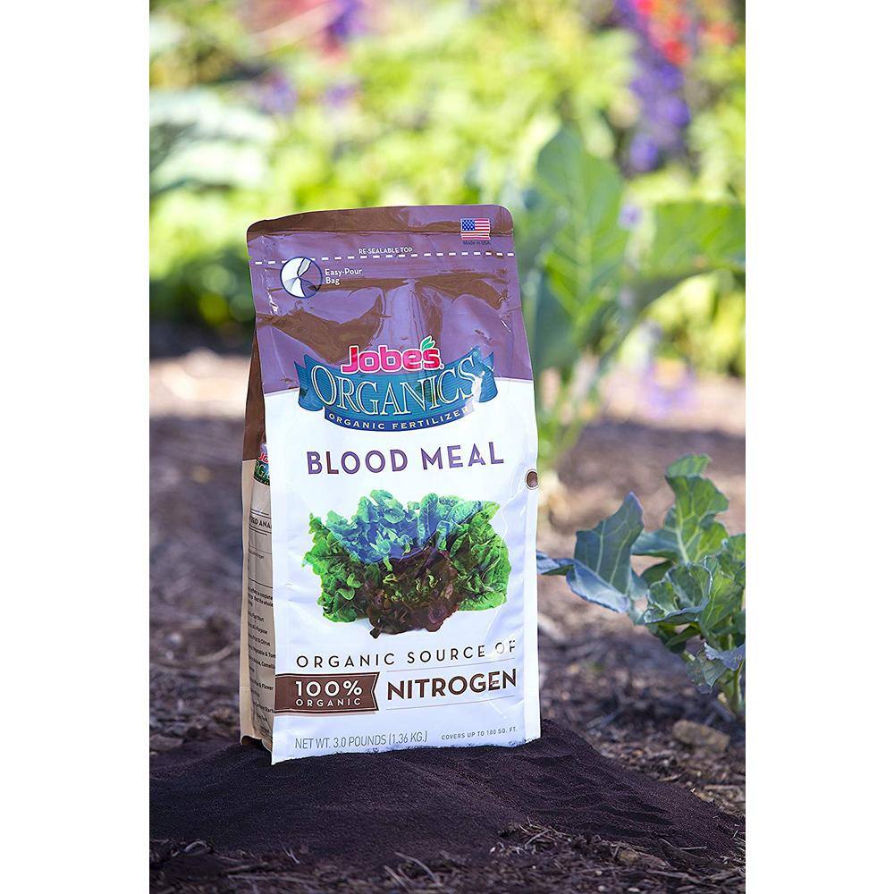 Jobe's Organics 3 lb. Organic Blood Meal Plant Food Fertilizer OMRI Listed 09327