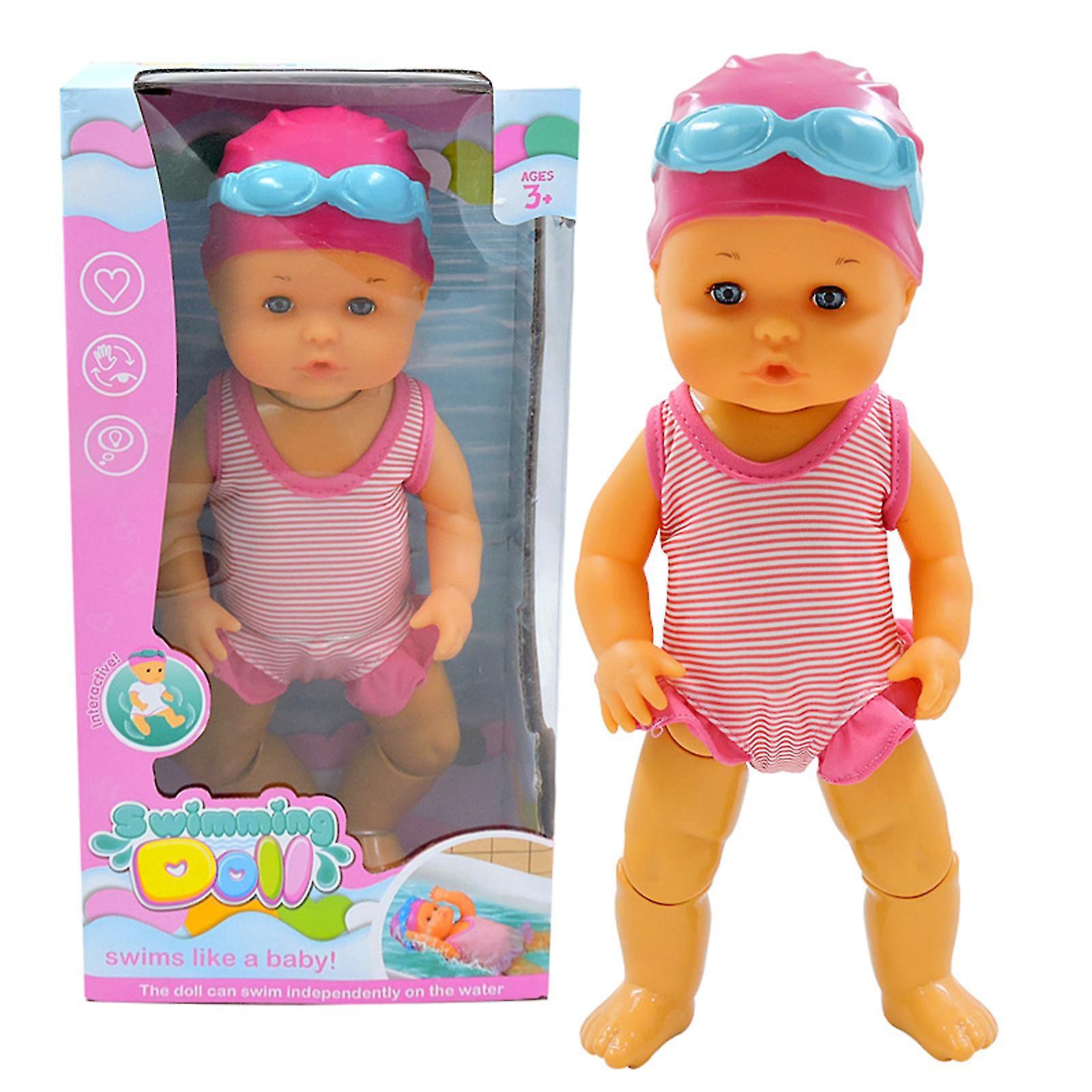 Baby Swimming Doll Waterproof Education Smart Electric Dolls Joint Movable Swim Dolls Infant Toys