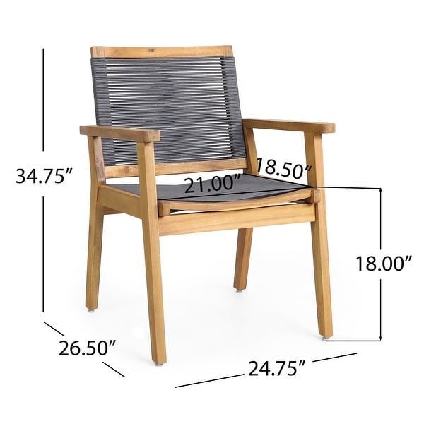 Mcgill Outdoor 7 Piece Acacia Wood Dining Set by Christopher Knight Home