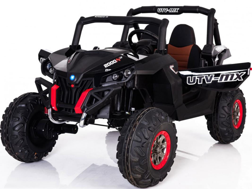 Mini Moto UTV 4x4 12v Kids Battery Powered Truck Black (2.4ghz RC)