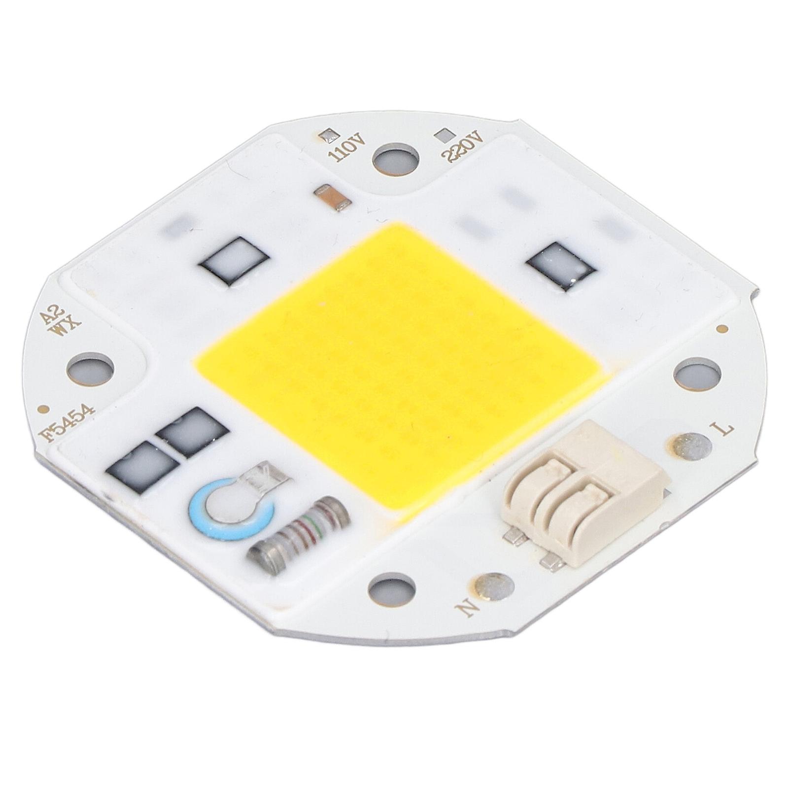 Cob Lamp Bead High Power Led Chip High Brightness Cob Light Emitter Drive Free For Diy Lighting 110v50w Warm White 2800k3500k