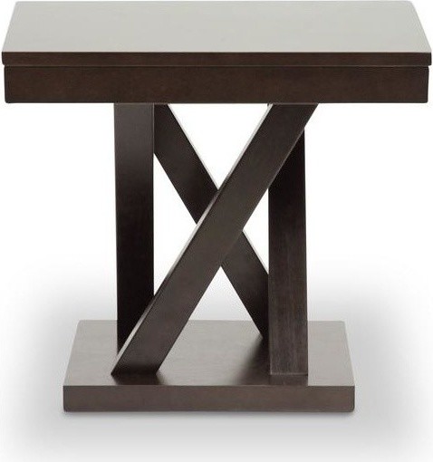 Baxton Studio Everdon Dark Brown Modern End Table   Transitional   Side Tables And End Tables   by HedgeApple  Houzz