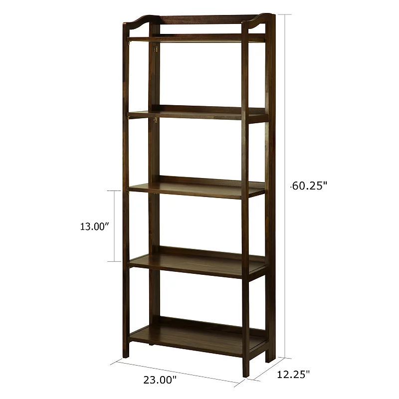 Casual Home Stratford 5-Shelf Folding Bookcase