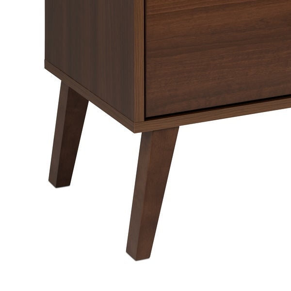 Milo Mid Century Modern 2-drawer Nightstand - - 28111225